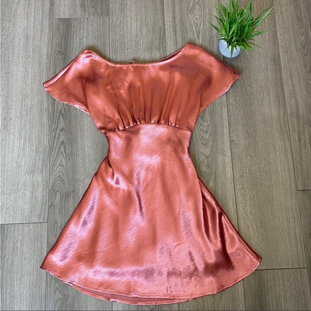 Free People Retro Mini Tie Back Dress Pink Size 2